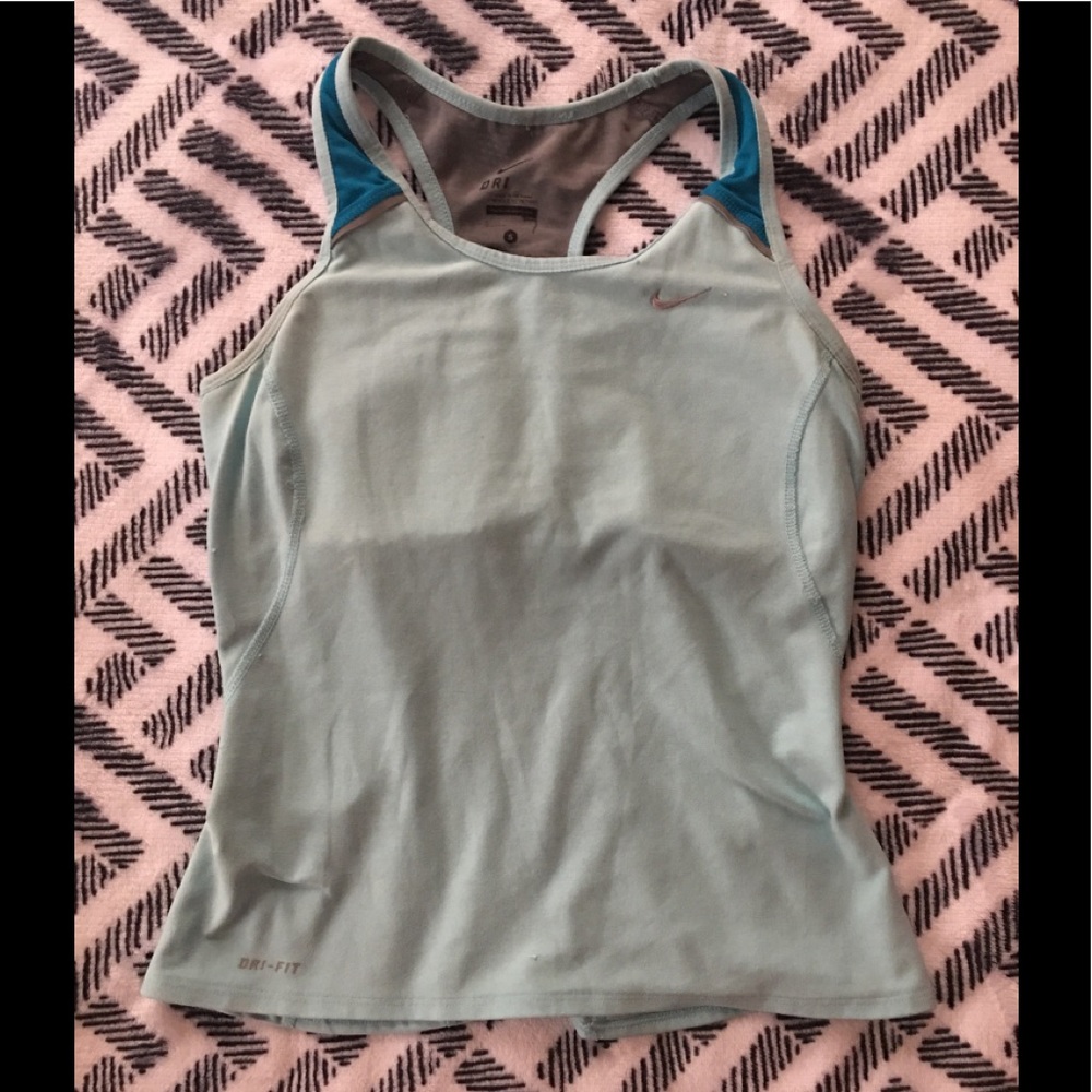 Womens Blue Nike Tank w/ Bra, size Small